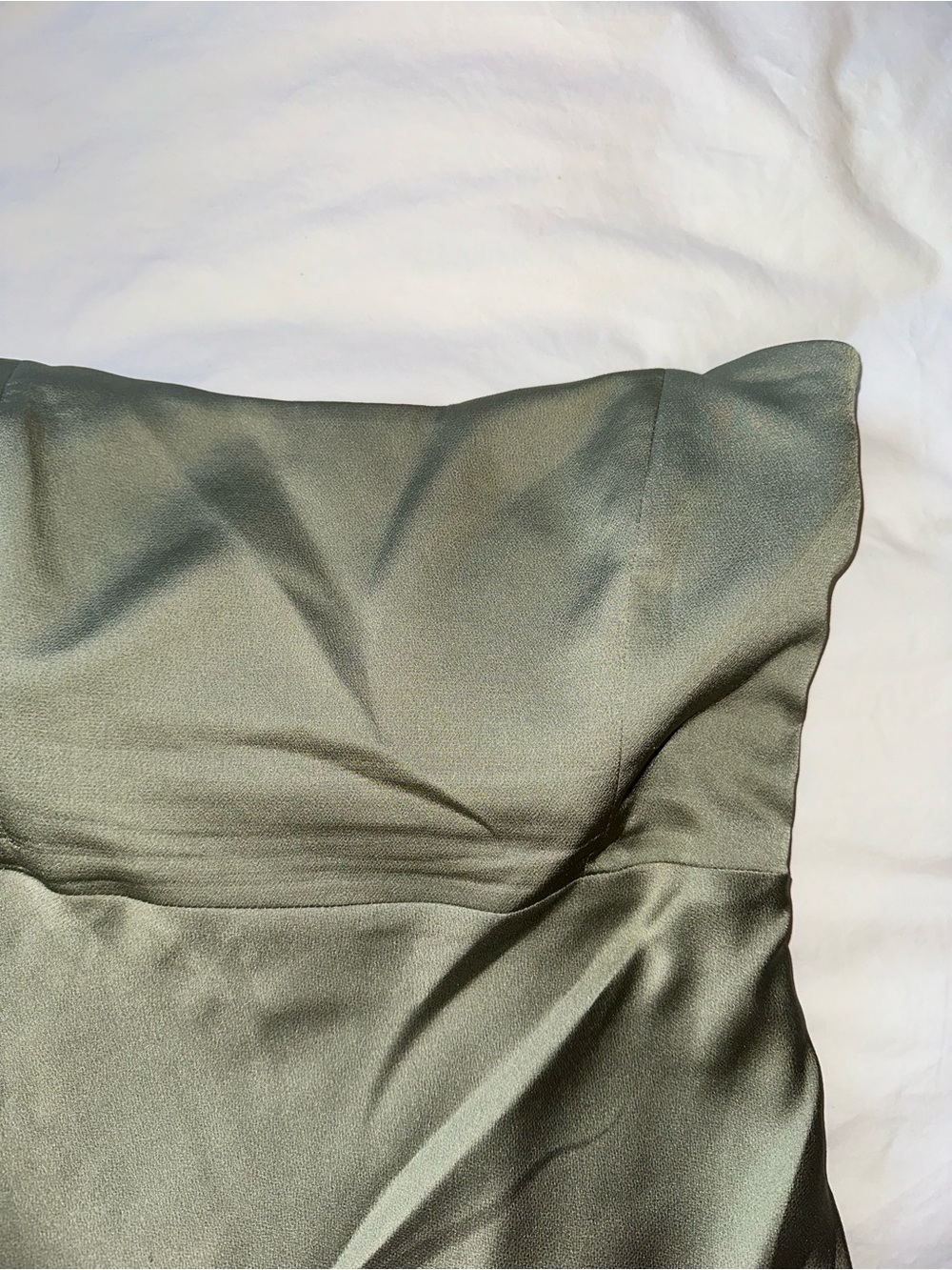PARK & FIFTH SATIN SAGE GREEB DRESS